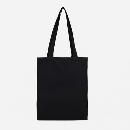 Shoper bag without fastening, black color-1