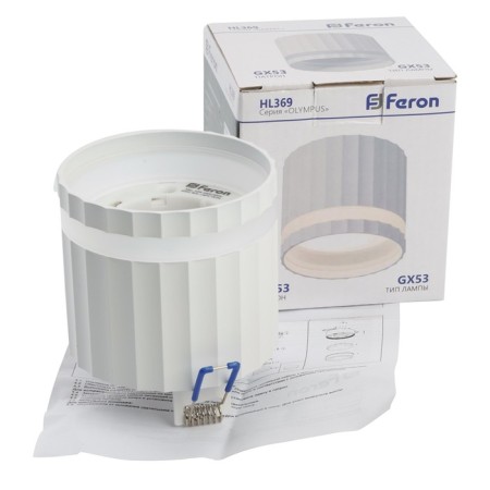 Ceiling light Feron HL365, IP20, GX53, 12 W, 85x85x75 mm, white color-10