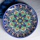 Largan Rishtan ceramics "Flowers", 32 cm, blue
