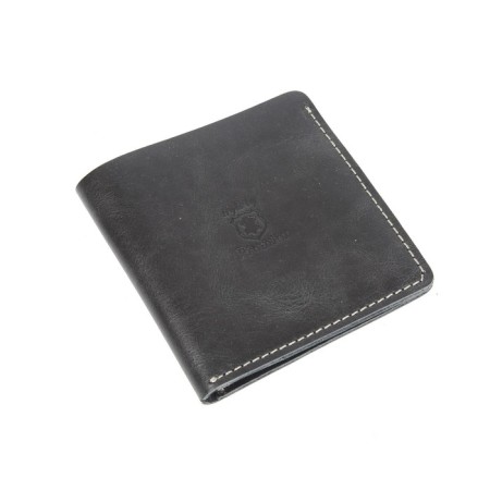 M-955 Portmone on the button, a map for cards (2)/bill, color Black pulp 9.5x9.5x1cm
