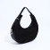 Bag-baget with zipper, black/black rhinestones