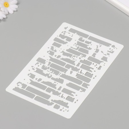 Plastic stencil "Brick wall" 16x24 cm-1