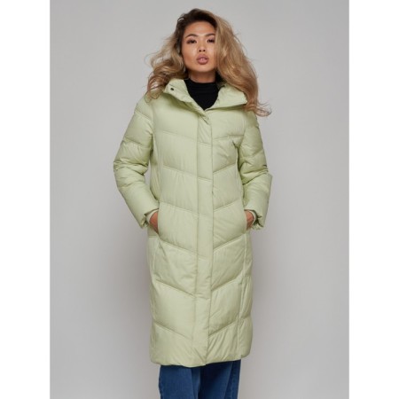 Coat insulated winter female, size 50, color light green-11
