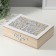 Casket wood 6 divisions "Mushrooms" beige-white 17x24x7 cm