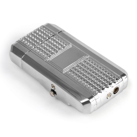 Gas lighter for smoking "Clock on the strap", piezo, silver-2
