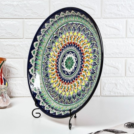 Largan Rishtan ceramics "Patterns", 37 cm, blue, mix-2