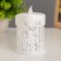 Nightlight "Winter candle" Led RGB from battery 3xlr1130 white 6.5x6.5x13 cm