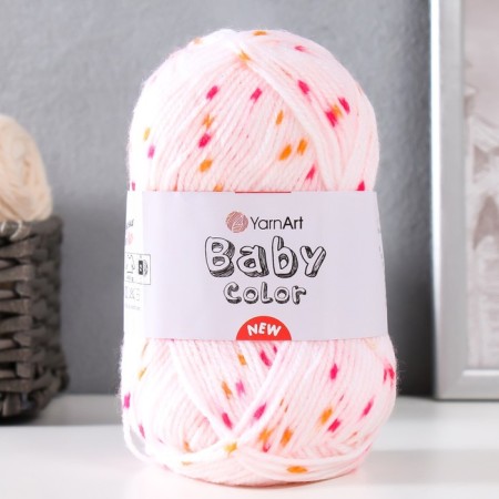 Yarn "Baby Color" 100% acrylic 150m/50g (203 peach/crap)