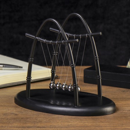 Pendulum "Technic balls" Bamboo black 14x18x11 cm-1