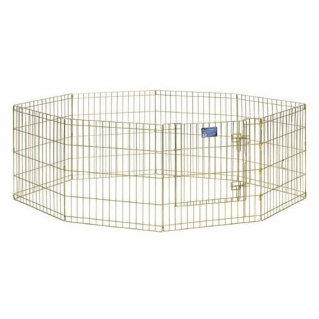 Midwest aviary with a door, 8 panels, 61 x 61 cm, gilded zinc