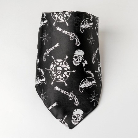 Bandana "Funny Roger", 50x50 cm, black color-1