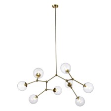 Люстра подвесная St Luce. SL1506.203.08. Chieti. 8х40 Вт, E14, 112х112 см, цвет золотистый