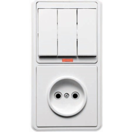 Block "Kuntsevo" 5841 BKVR-212 "Bella", 3 keys, socket, white color