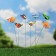 Skewer luminous "Vaisy butterfly" 6.5x25cm, set 12pcs, mix