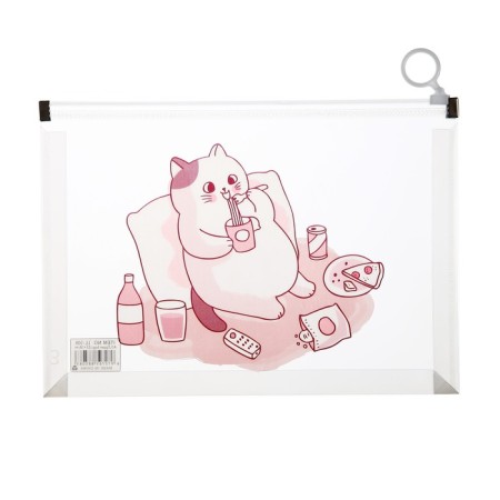 Lightning folder-convert format A5, 180MKR, with a drawing "Cat", mix-1