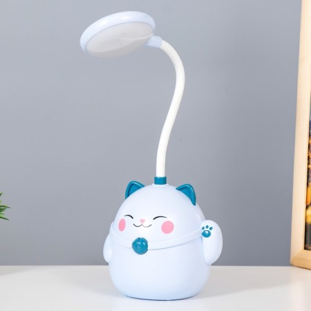 Maneck table lamp LED 3W AKB USB Blue 11.5x10x30 cm Risalux
