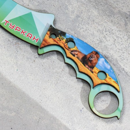 Souvenir weapons made of wood "Cerambit" 21 cm mix-2