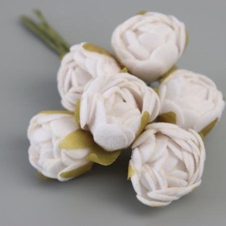 Decor for creativity "Piono" White (1 set = 1 bouquet) in the bouquet 6 pcs 2.5x10.5 cm-2