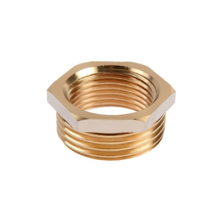 Futorka Otmo, 1 "x 3/4", outer/internal carving, nickelly brass