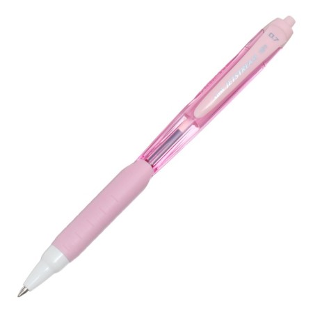 A set of ballpoints automatic UNI JetStream SX-101-07FL, 0.7 mm, blue rod, pink case, 3 pieces-2