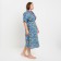 Women's bathrobe "Solvere", green/blue mix, size 52
