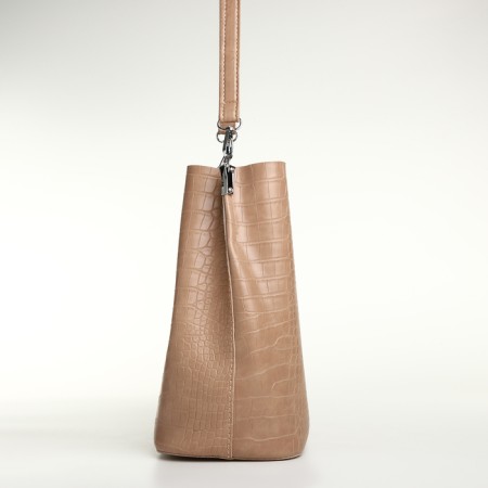 Women's bag on magnet Textura, average size, beige color-3