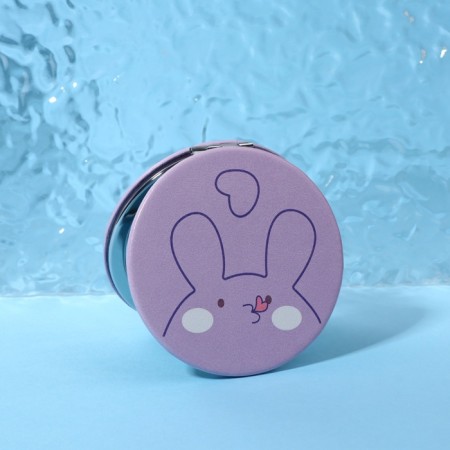 Folding mirror "Cutie", d = 7 cm, with an increase, artificial leather, color lilac color-4