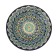 Plate of the Rishtan ceramics "Flowers", blue, flat, 17 cm, mix