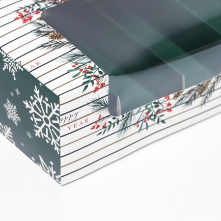 The box is folding, under 5 eclairs of the Happy New Year, 25.2 x 15 x 6.6 cm-7