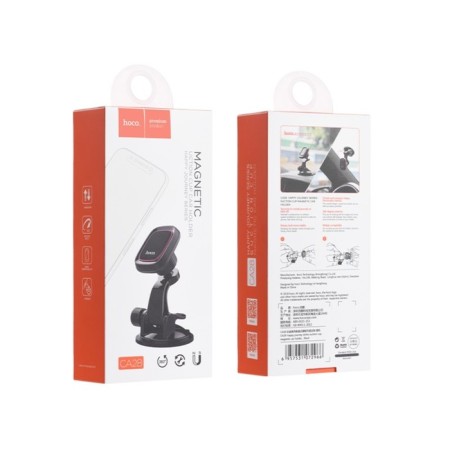 Hoco CA28, magnetic, suction cup, black-6