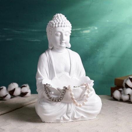 Steam for the little things "Buddha with lotus" Belaya, 19x17x32
