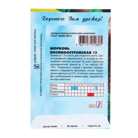 Carrots "Losinoostrovskaya 13", 2 g-3