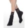 Extended women's socks with a transparent top Contte Elegant Fantasy, size 23-25, Nero color