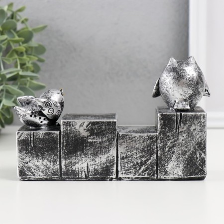 Souvenir Polystone "Birds on Cubes. Love" 4.2x15.5x10 cm-2