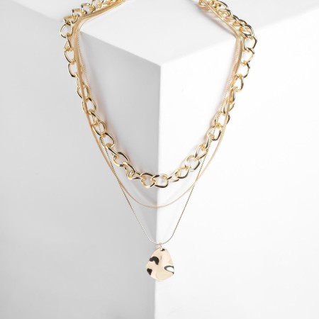 Piece "chain" crumpled metal, color gold, 45 cm-5