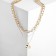 Piece "chain" crumpled metal, color gold, 45 cm