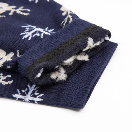 Male socks "Deer and snowflakes" Blue color, size 29-2