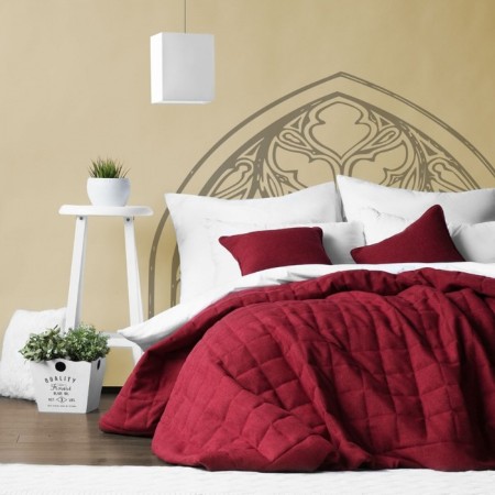 Jerry set: a cover 230 x 250 cm, pillowcase 45 x 45 cm - 2 pcs, wine color-1