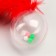 Toy "Ball with a long tail", ball 4.2 cm, red