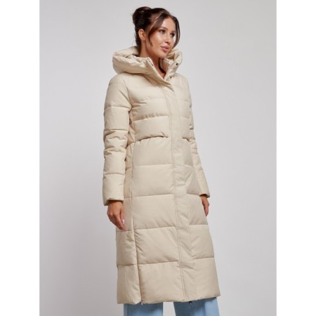 Coat insulated winter female, size 50, beige color-9