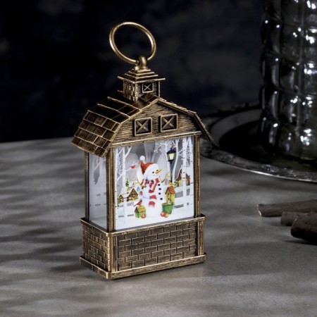 LED figure "Snowman" 7.5 × 14 × 4.2 cm, plastic, batteries AG13x3, glow warm white-1