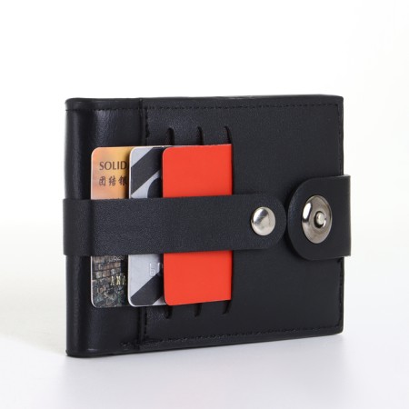 Male purse on a magnet, black color