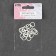 Step ring, metal, 10 mm, 20 pcs, white color