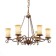 Suspended EVOLUCE lamp. SL122.303.06. Ancora. 6x60 watts, E14, 65x65x47 cm, brown color