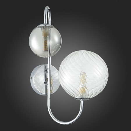 Sconces st. SL1124.101.02. Vinetto. 2x5 watts, G9, 4000k, 19.5x36 cm, chromium color-10