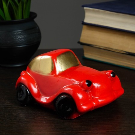 Piggy bank "car" red, 13x8cm