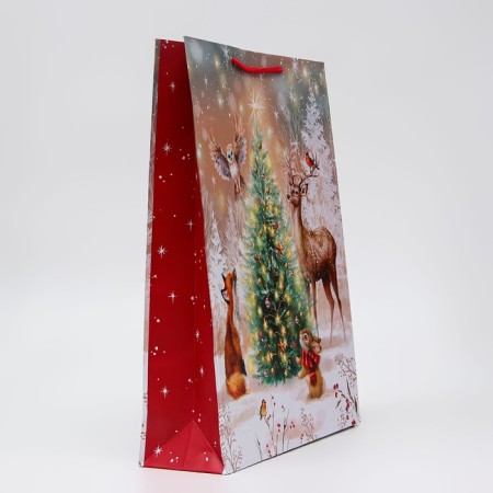New Year. Gift package "animals at the Christmas tree", 33 x 42.5 x 10 cm.-1