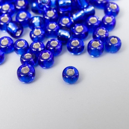 Round 6/0 beads in the bottle "Dark blue" transparent-color 20 g-2