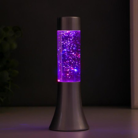 Lumber "Brill of Cylinder" LED, LAVA, sparkle, from batteries 3HLR44 silver 18 cm Risalux-4