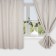 A set of curtains for the kitchen Ethel "StraightForward" 140x180 cm-2 pcs, pickups 2 pcs, linen 100%